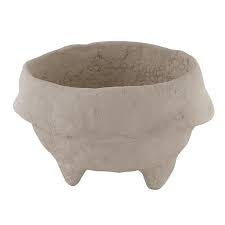 Santa Barbara | Paper Mache Bowl | Pale Grey