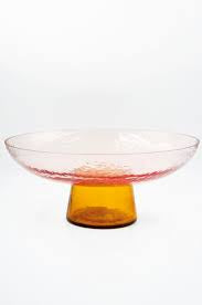 Pedestal Bowl Large Rose/Amber