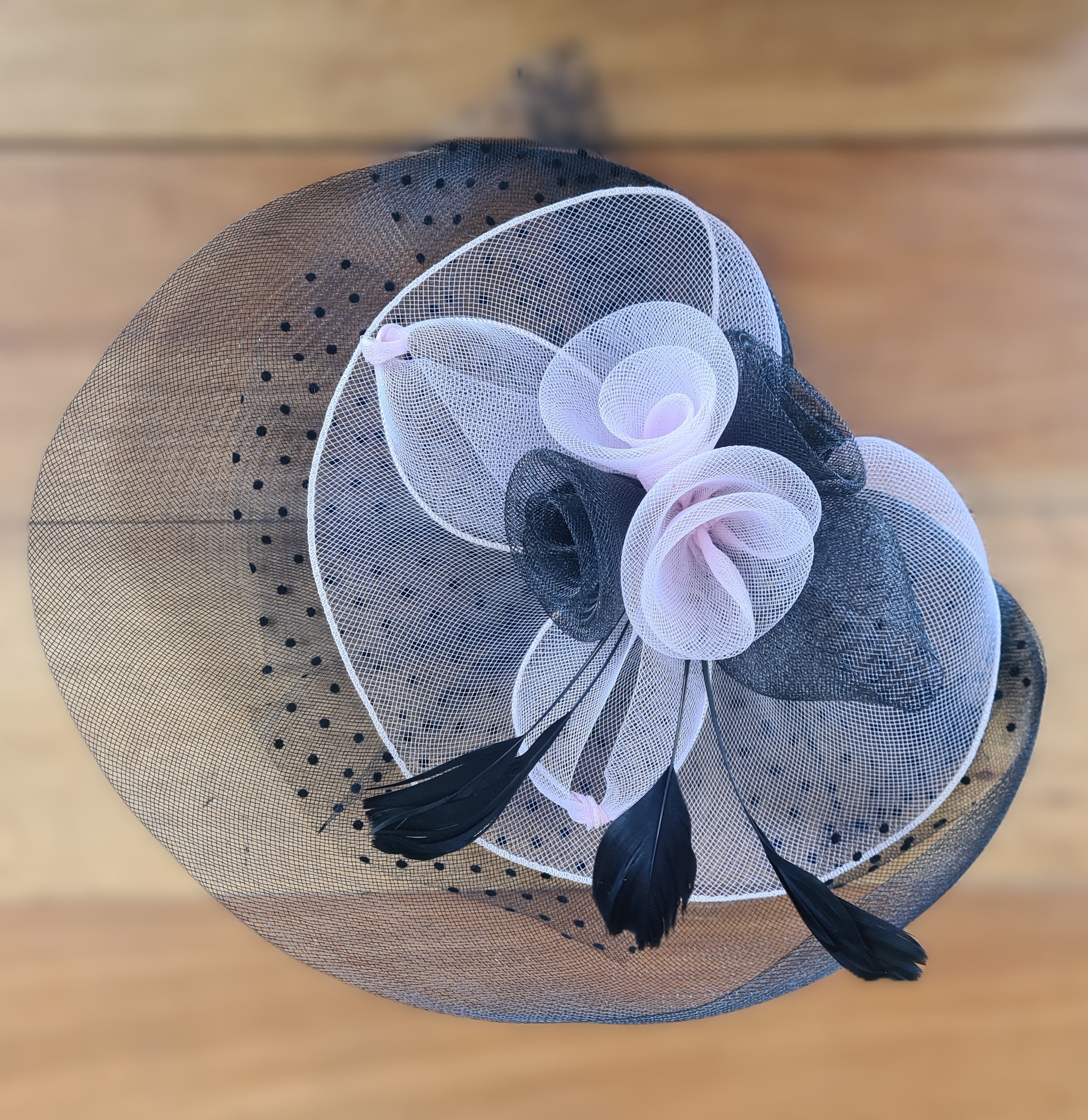 Fascinator - Designer Pink/black