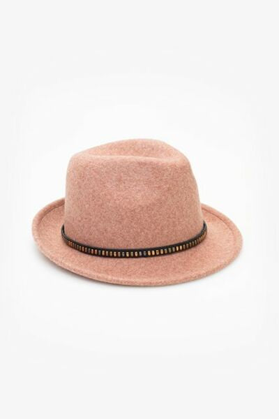 Antler - Trilby Fedora - Pink Marl