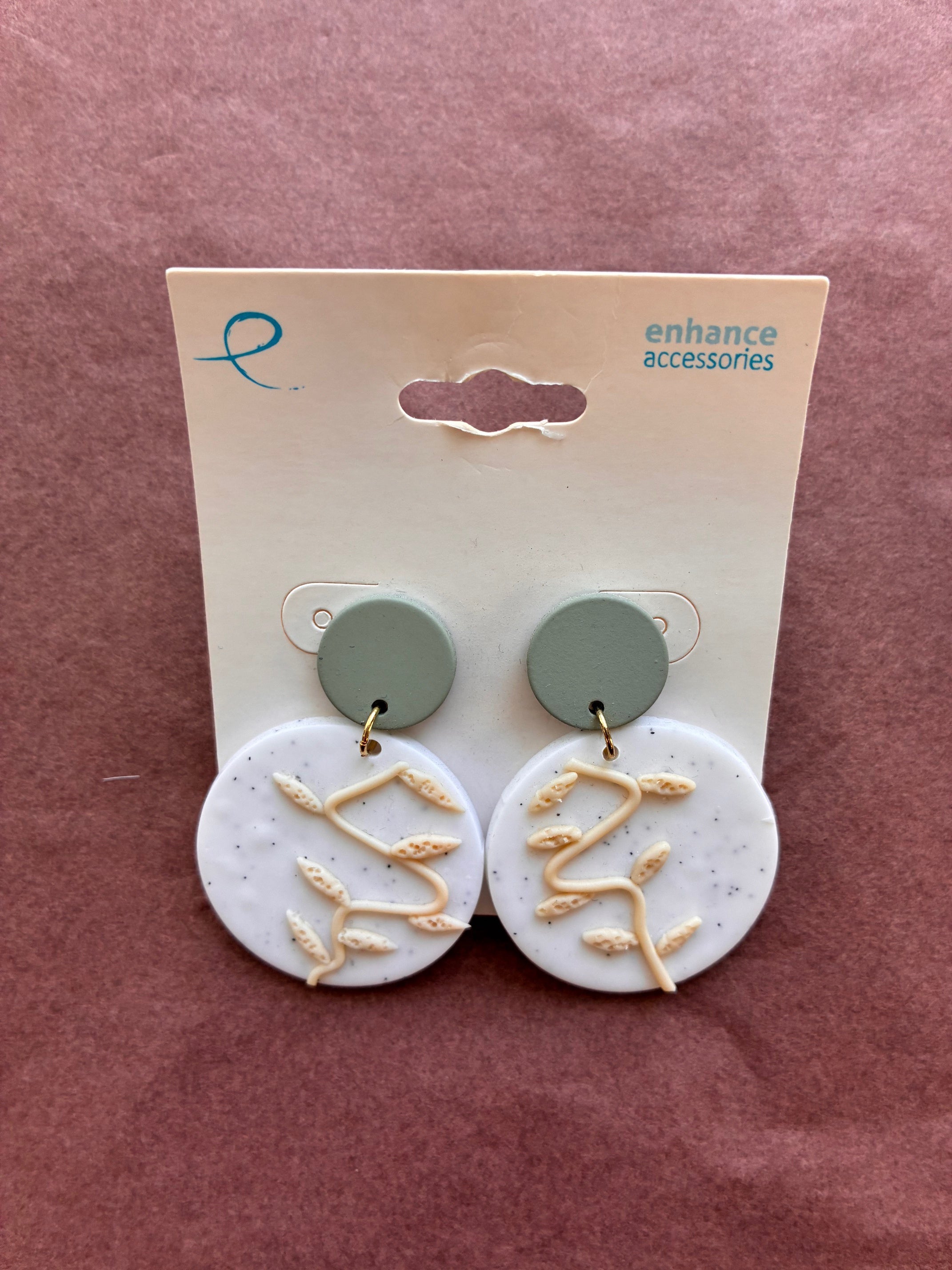 Circular Neutral Earrings