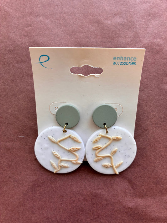 Circular Neutral Earrings