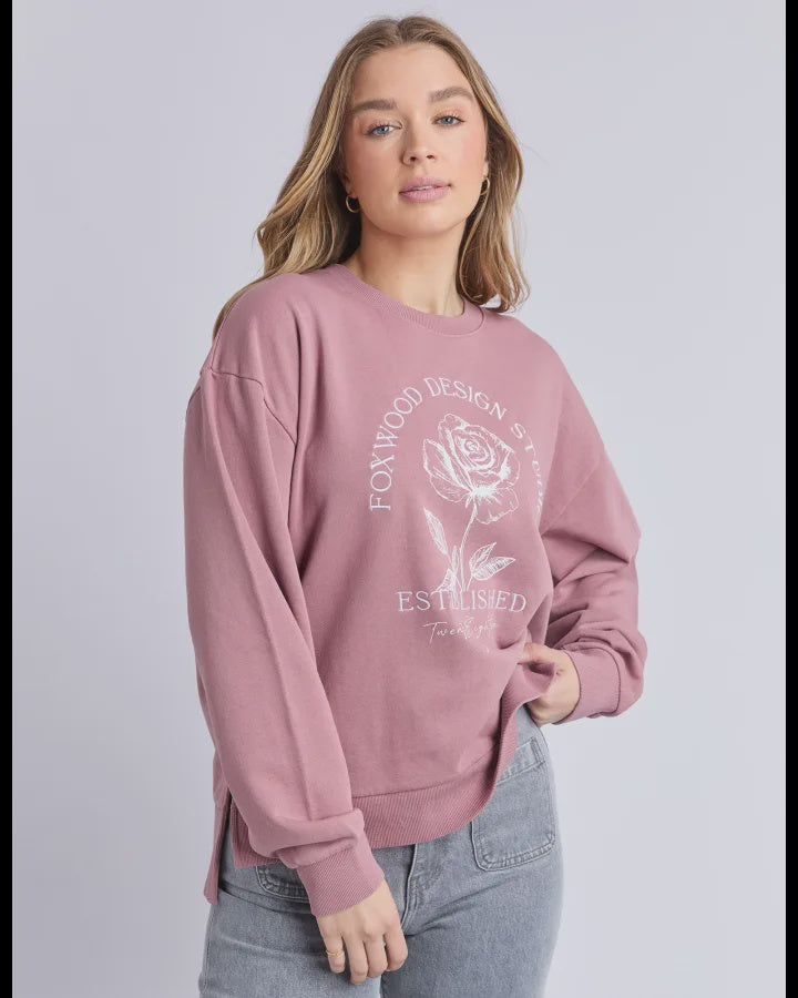 Foxwood Established Rose Crew  - Dusty Rose