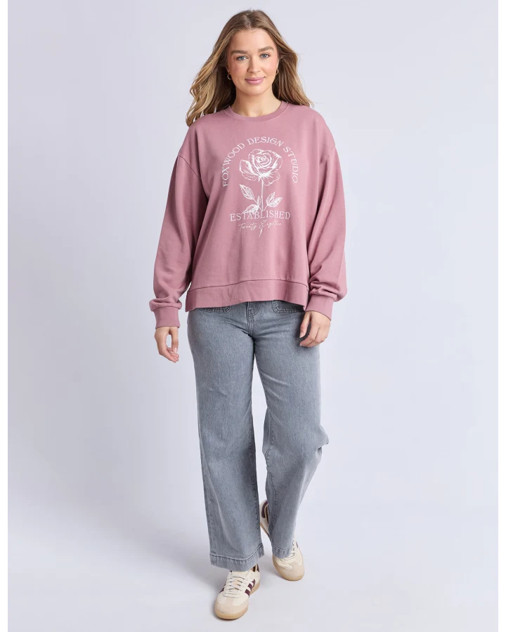 Foxwood Established Rose Crew  - Dusty Rose