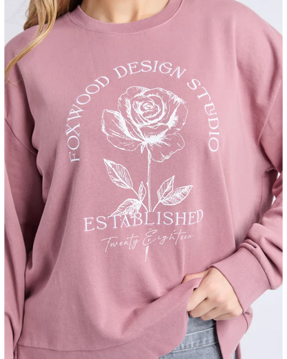 Foxwood Established Rose Crew  - Dusty Rose