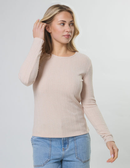 Stella & Gemma Everlay Top - Rosewater Beige