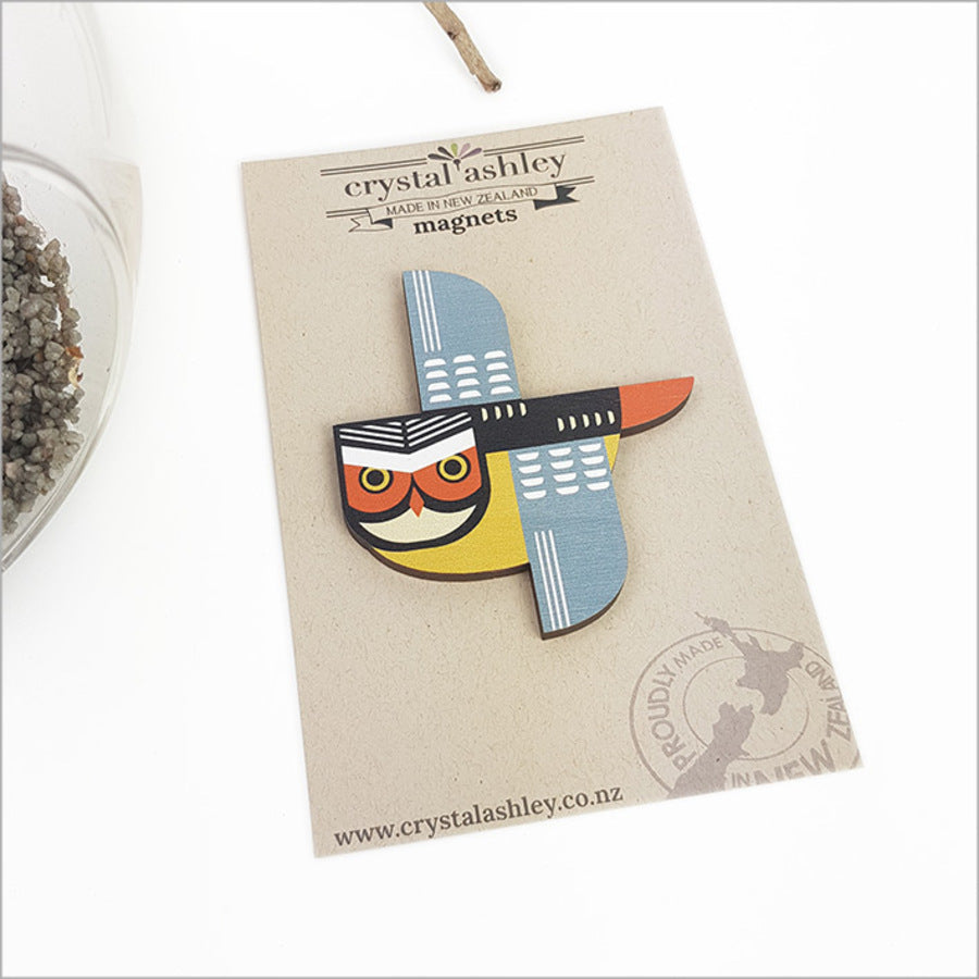 Crystal Ashley - Kiwiana Folk Bird Magnets