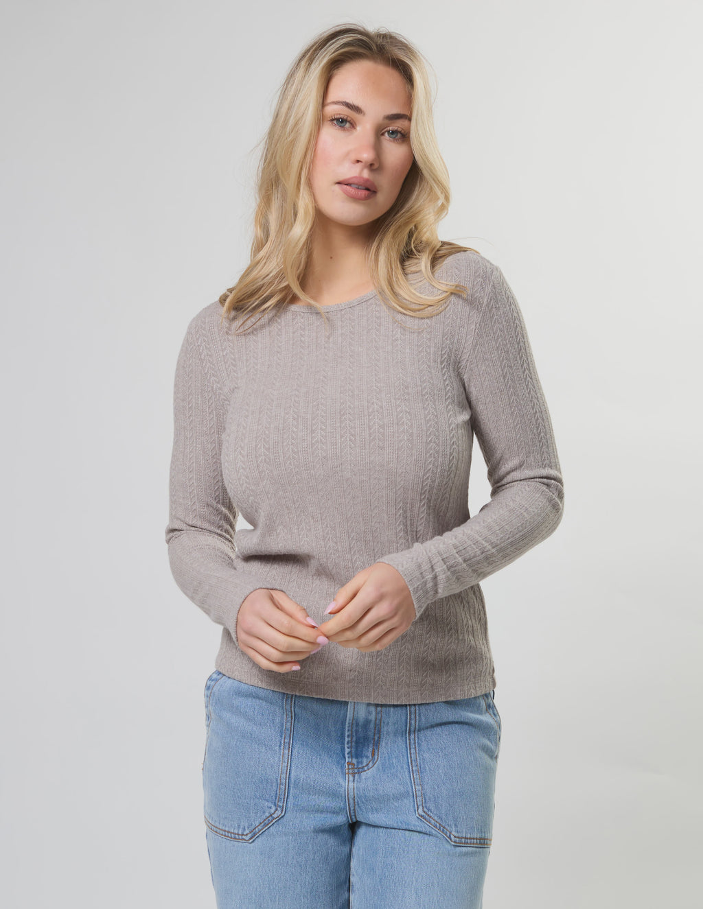 Stella & Gemma Everlay Top - Sable Grey
