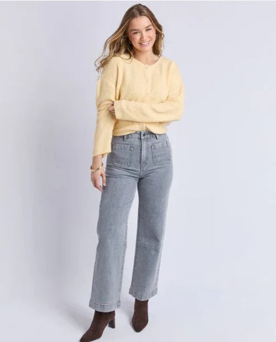Foxwood | Sarah Wide Leg Jean | Washed Grey