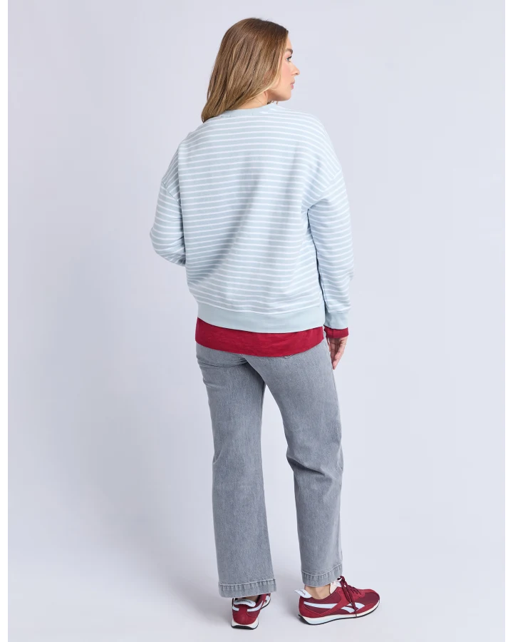 Foxwood Original Ice Blue Stripe Crew
