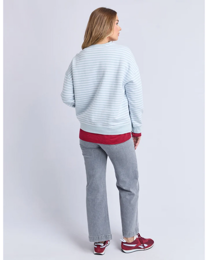 Foxwood Original Ice Blue Stripe Crew