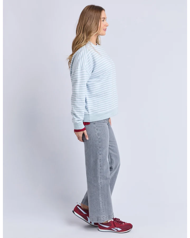 Foxwood Original Ice Blue Stripe Crew