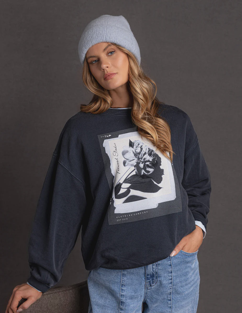 Foxwood True Bloom Crew - Charcoal