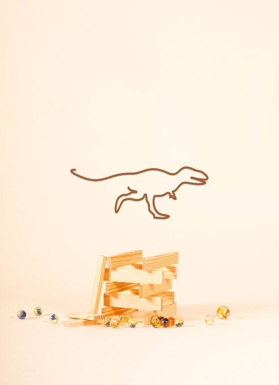 Minimalist Metal Wall Art - Dinosaur