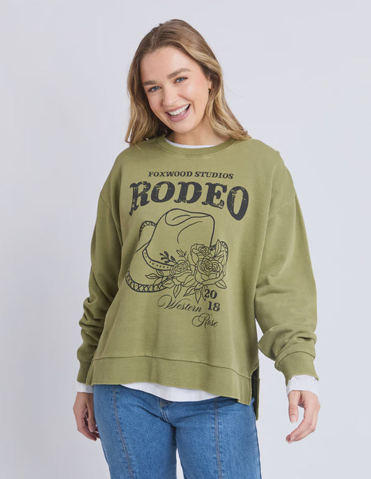 Foxwood Western Rose Crew - Olive
