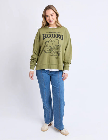 Foxwood Western Rose Crew - Olive