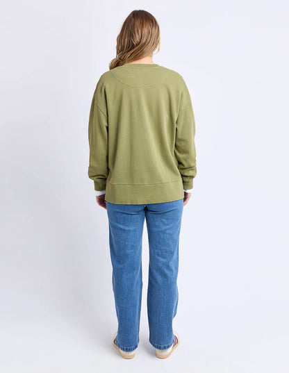 Foxwood Western Rose Crew - Olive