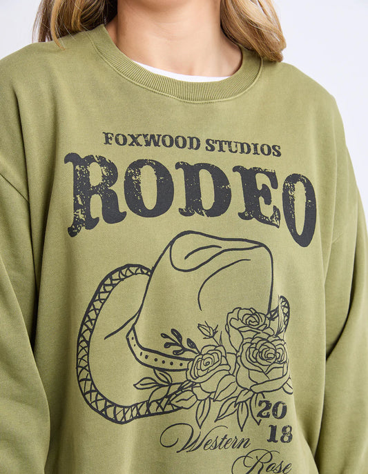 Foxwood Western Rose Crew - Olive