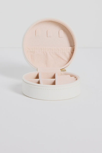Humble + Heart White - Circular Travel Jewellery Box