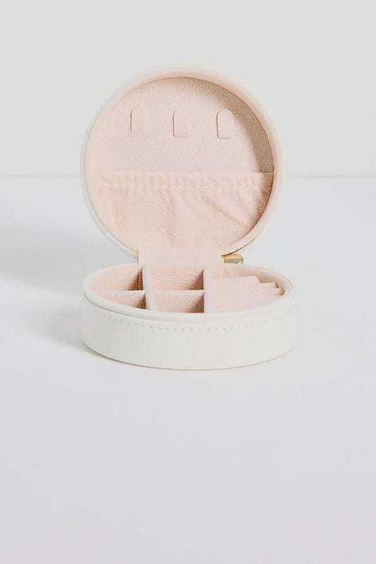 Humble + Heart White - Circular Travel Jewellery Box