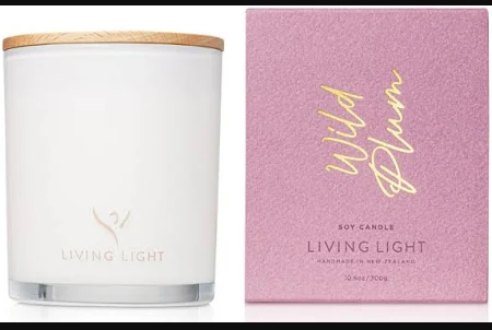 Living Lights Wild Plum Soy Candle Large 300g
