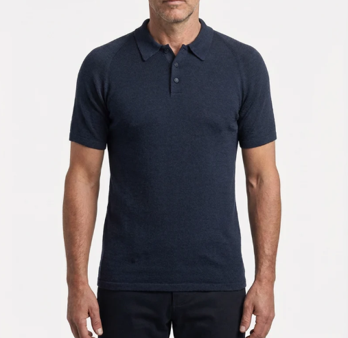 Acrux - Superfine Merino SS Polo - Navy
